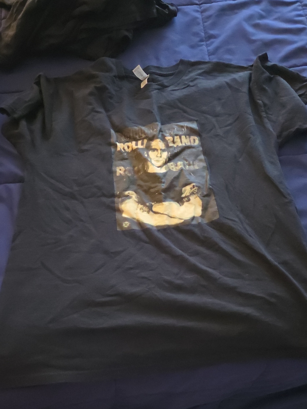 Gildan Black Short-Sleeve Tee with Vintage Graphic